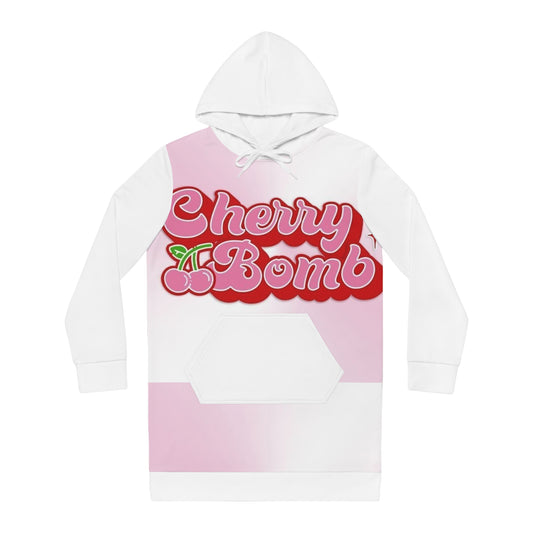 Women's Hoodie Dress (Cherry bomb)