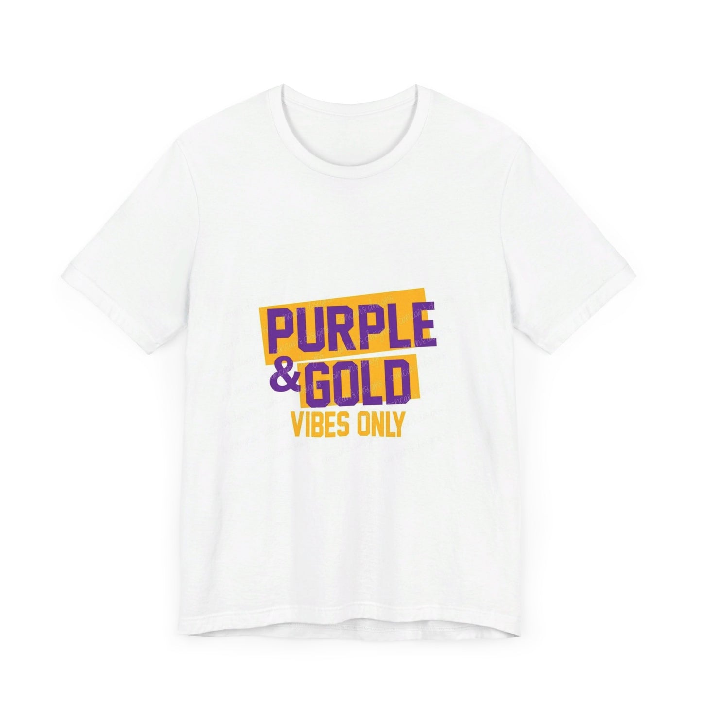 Unisex Jersey Short Sleeve Tee(Purple and Gold)