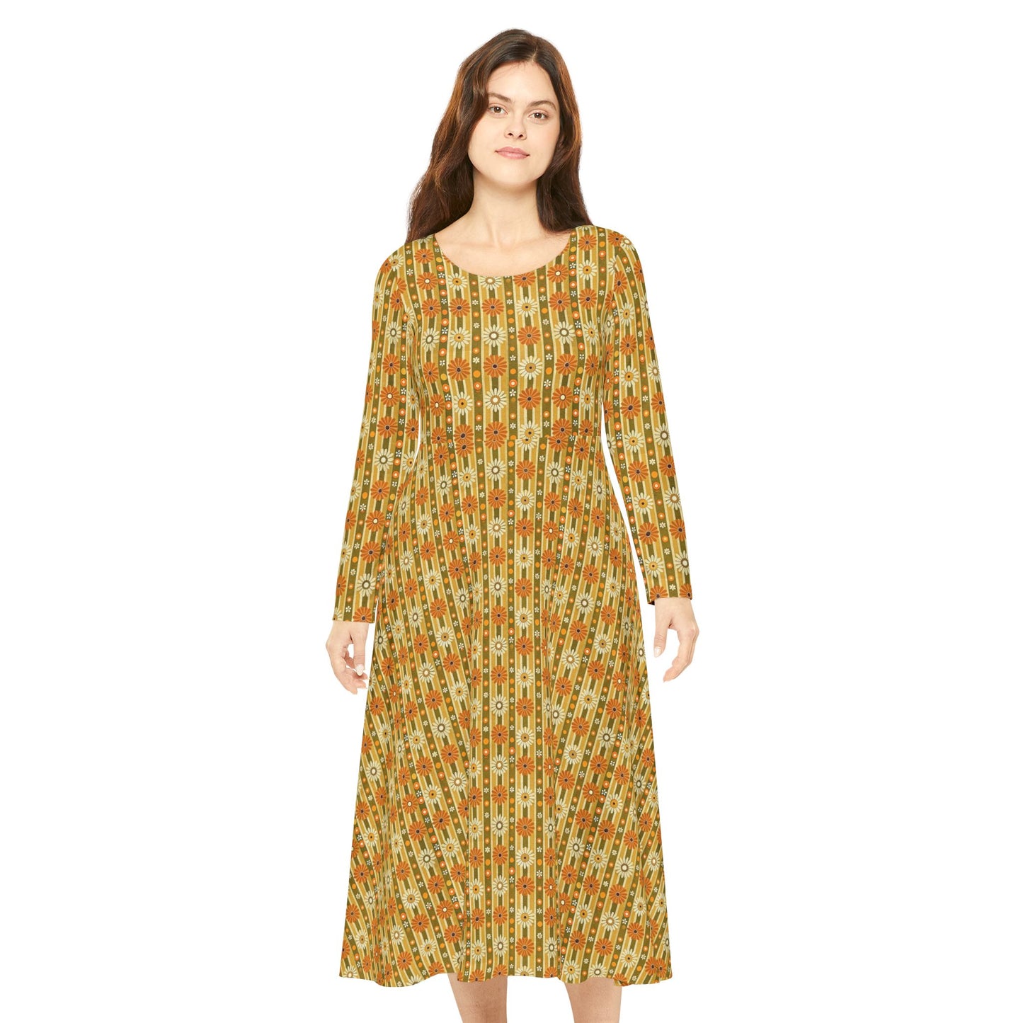 Women's Long Sleeve  Dress (Hippie)