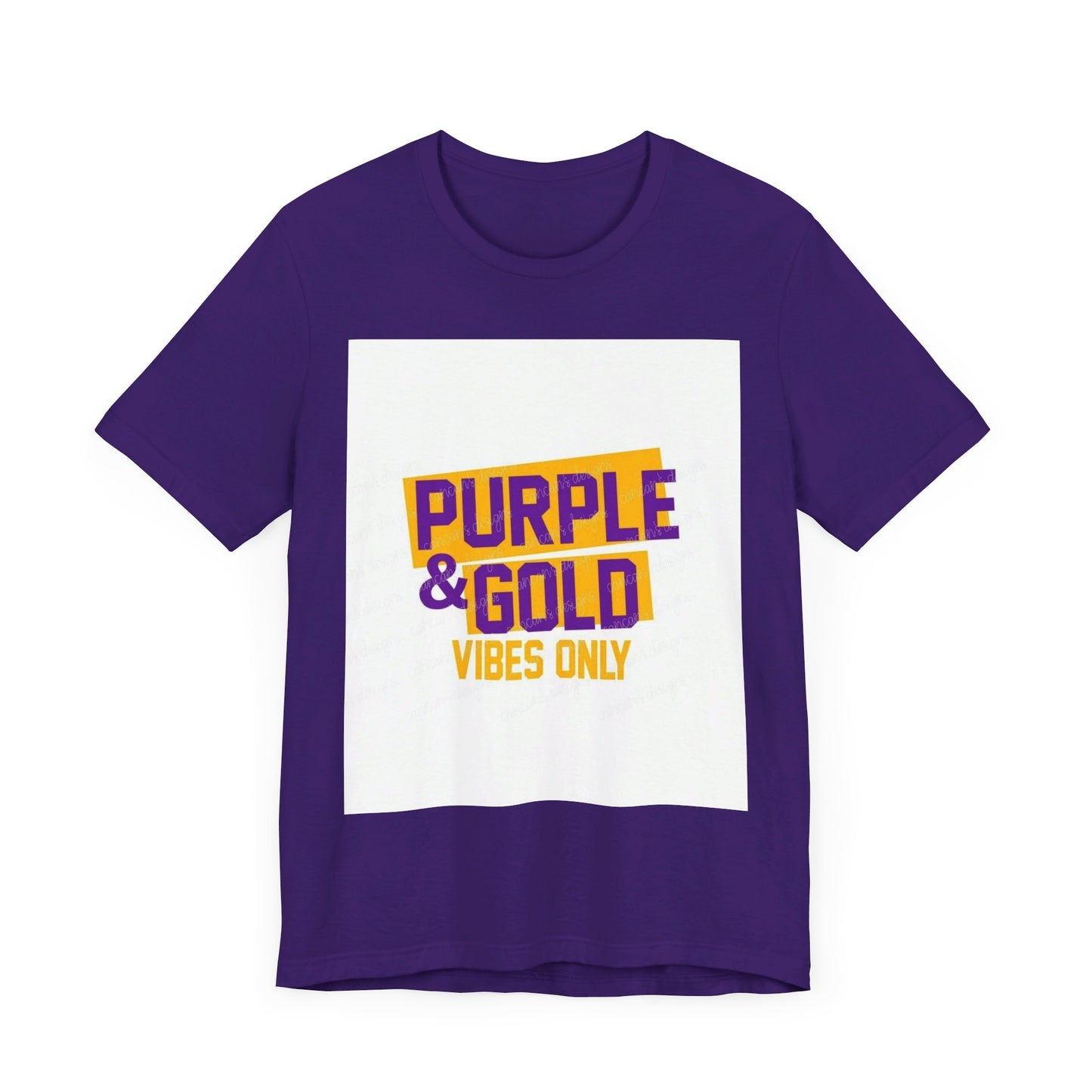 Unisex Jersey Short Sleeve Tee(Purple and Gold)