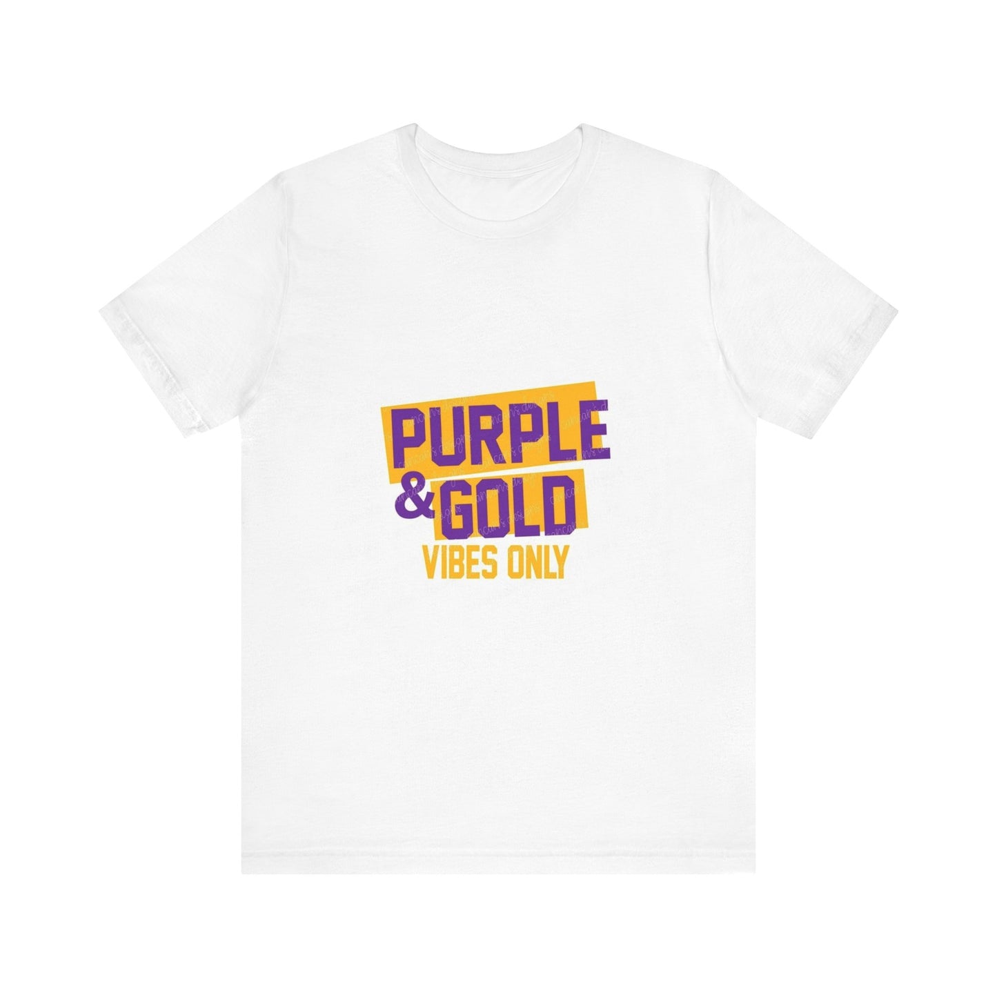 Unisex Jersey Short Sleeve Tee(Purple and Gold)