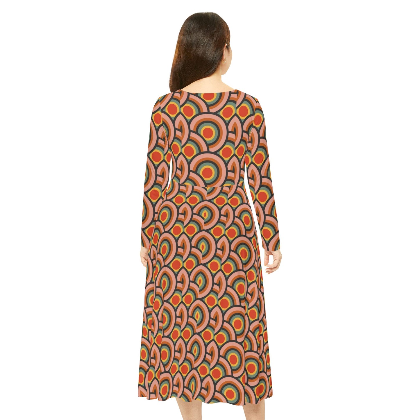 Women's Long Sleeve Dress (Hippie 33)