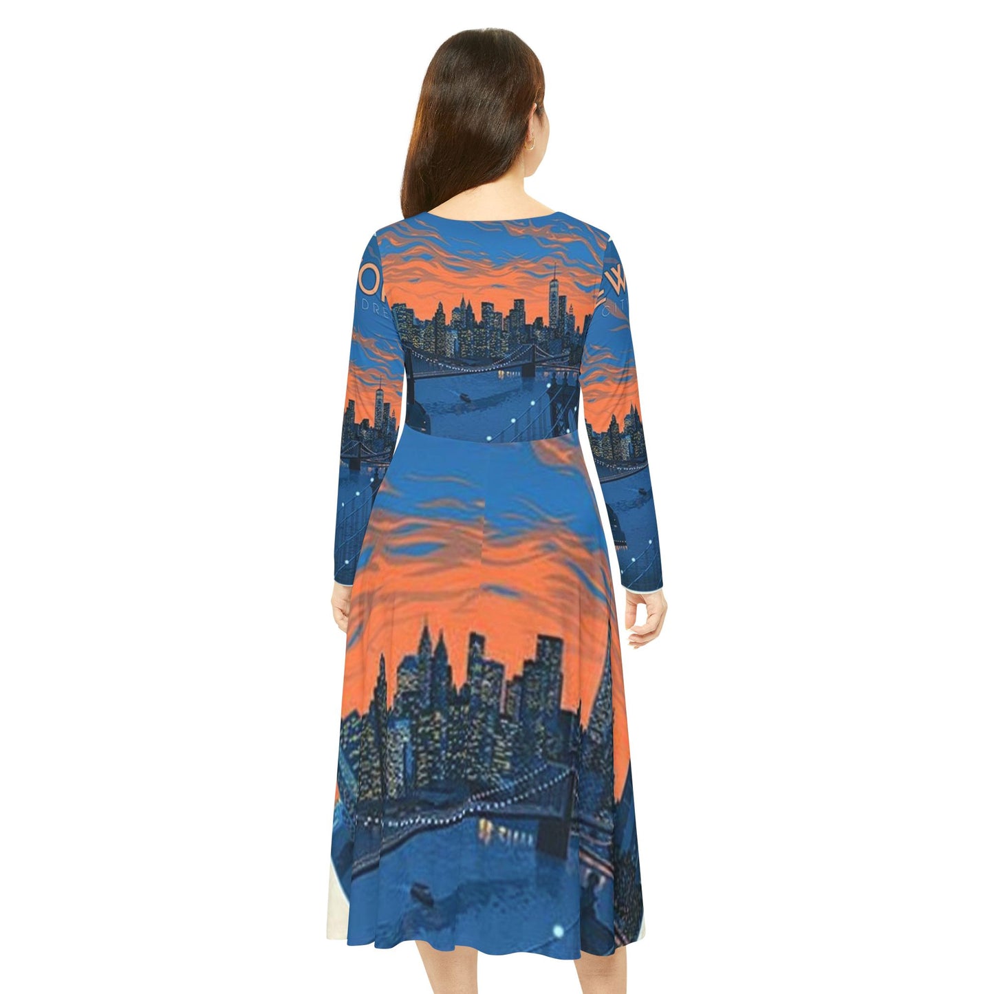 Women's Long Sleeve Dress (Hippie 11)