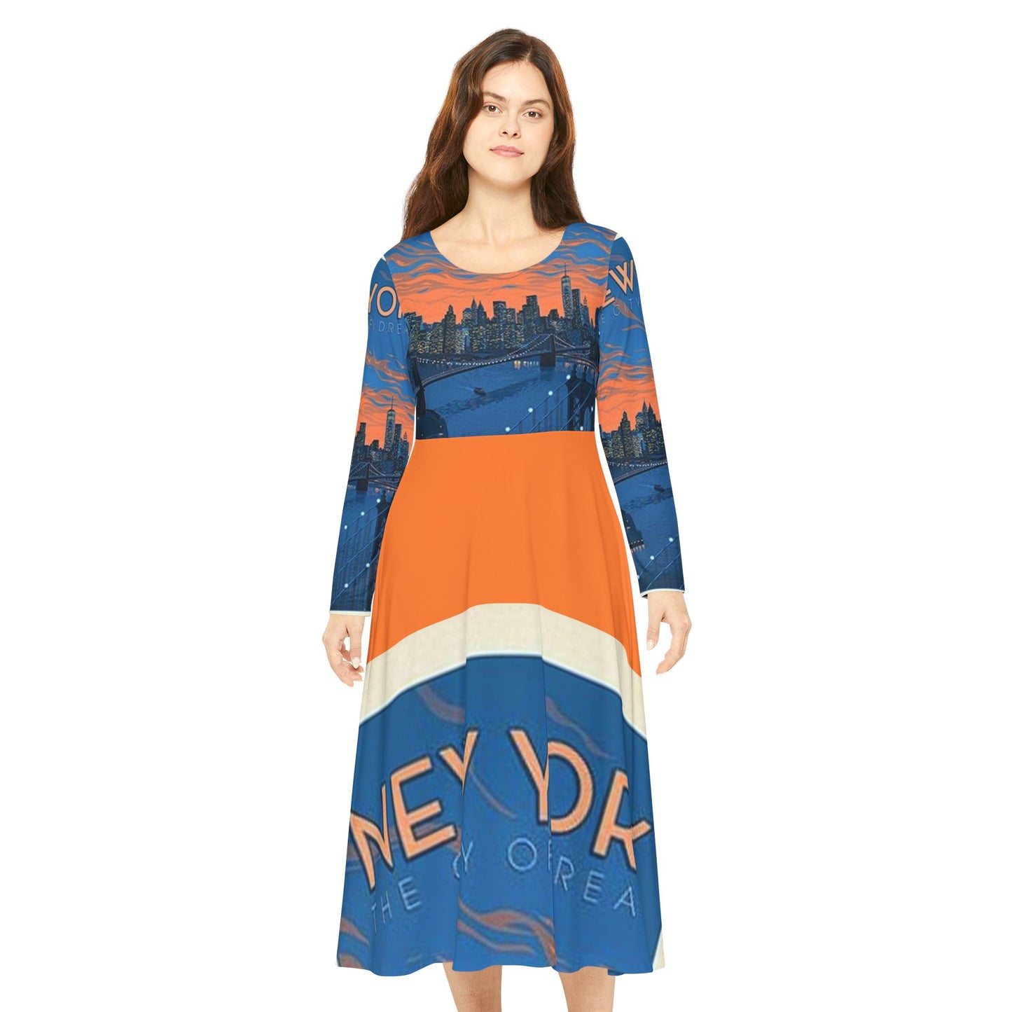 Women's Long Sleeve Dress (Hippie 11)