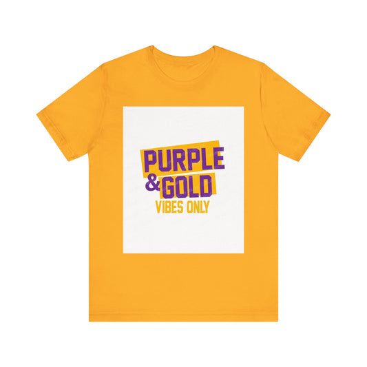 Unisex Jersey Short Sleeve Tee(Purple and Gold)