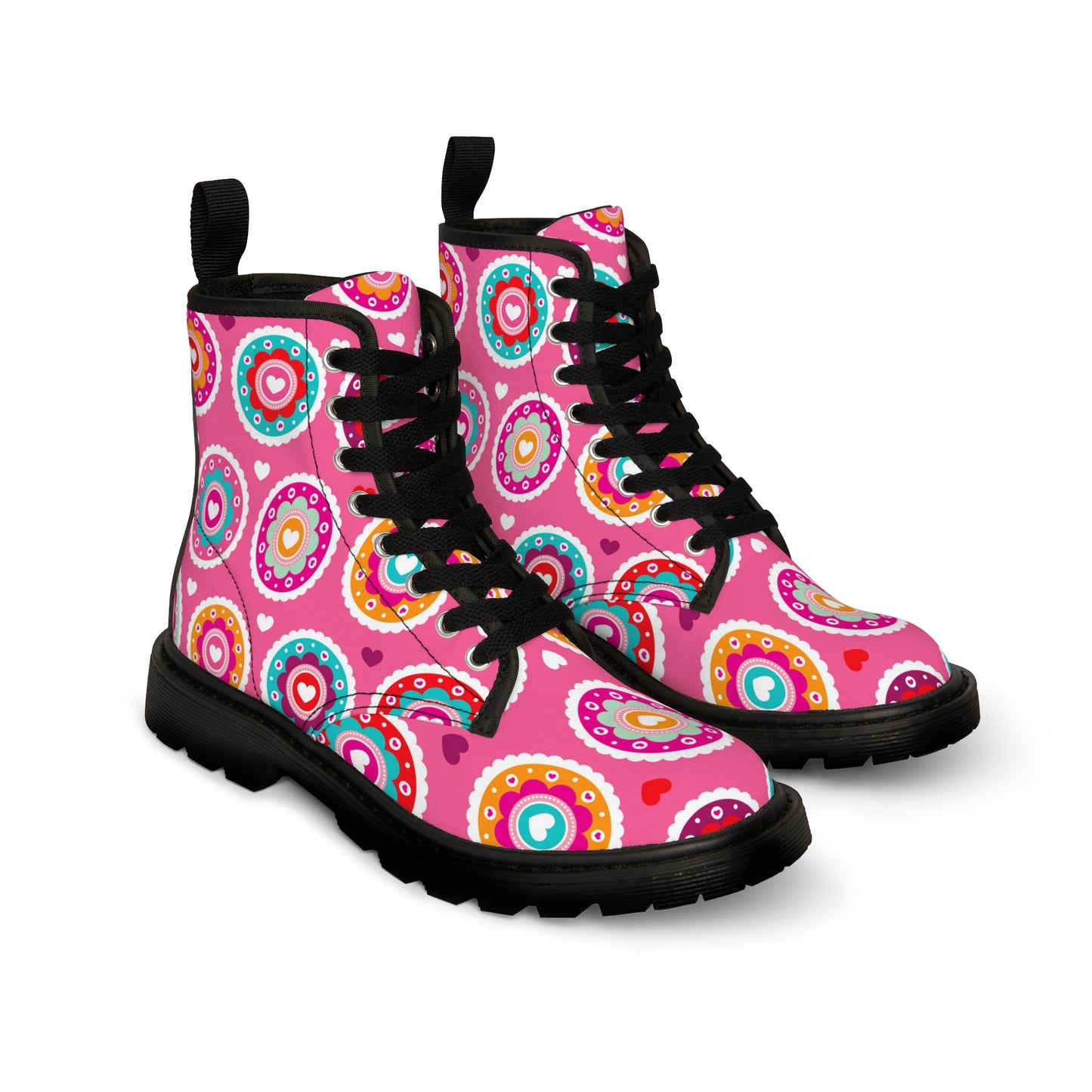 Women's Canvas Boots(Pretty in Pink)