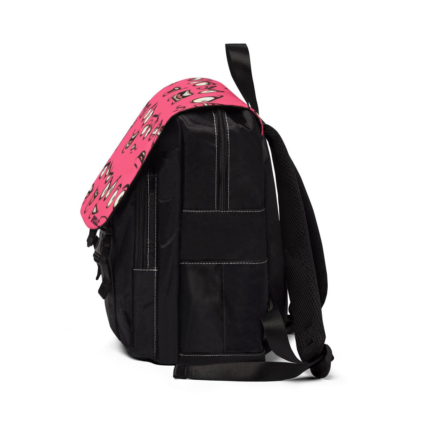 Unisex Casual Shoulder Backpack(Goofy Pink)