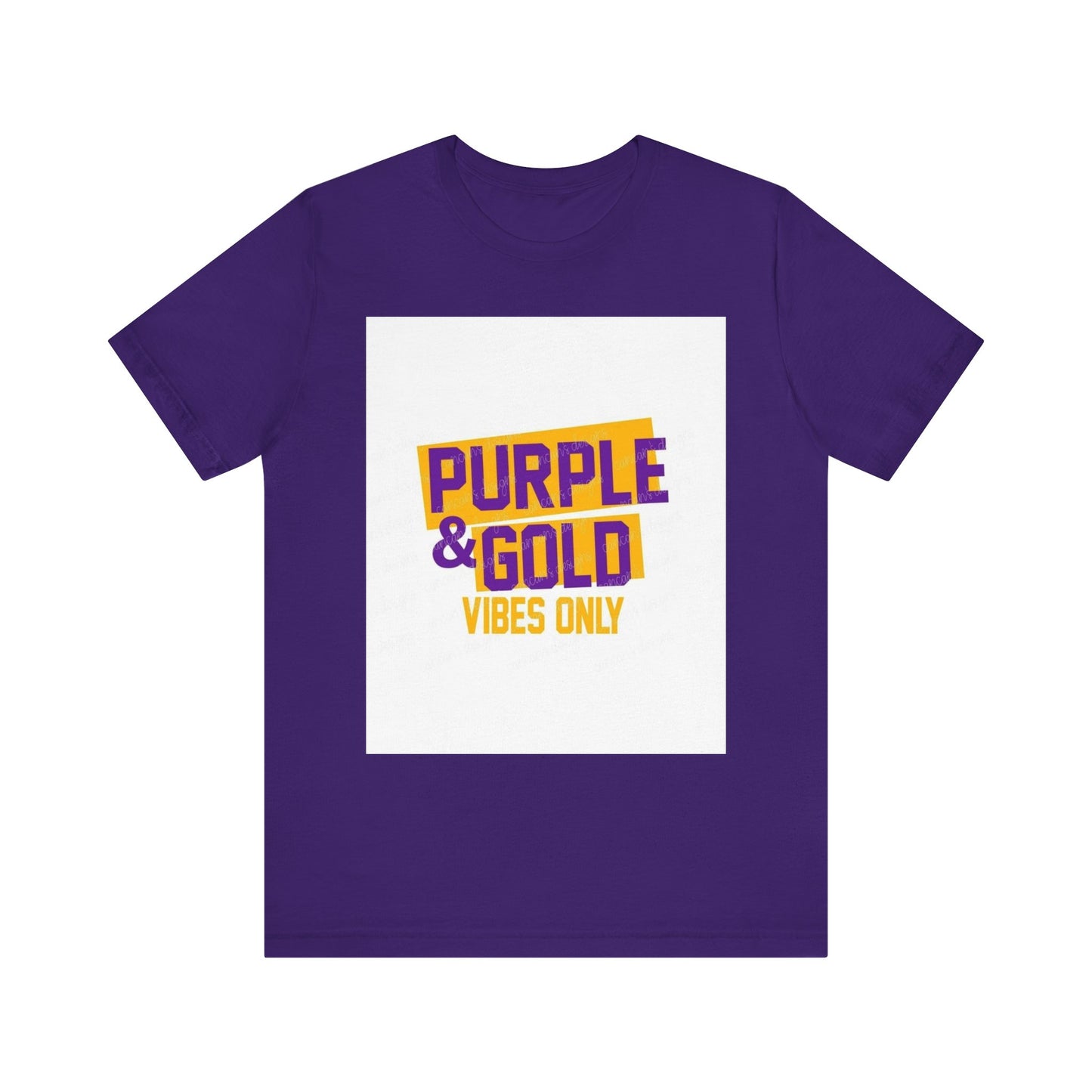 Unisex Jersey Short Sleeve Tee(Purple and Gold)