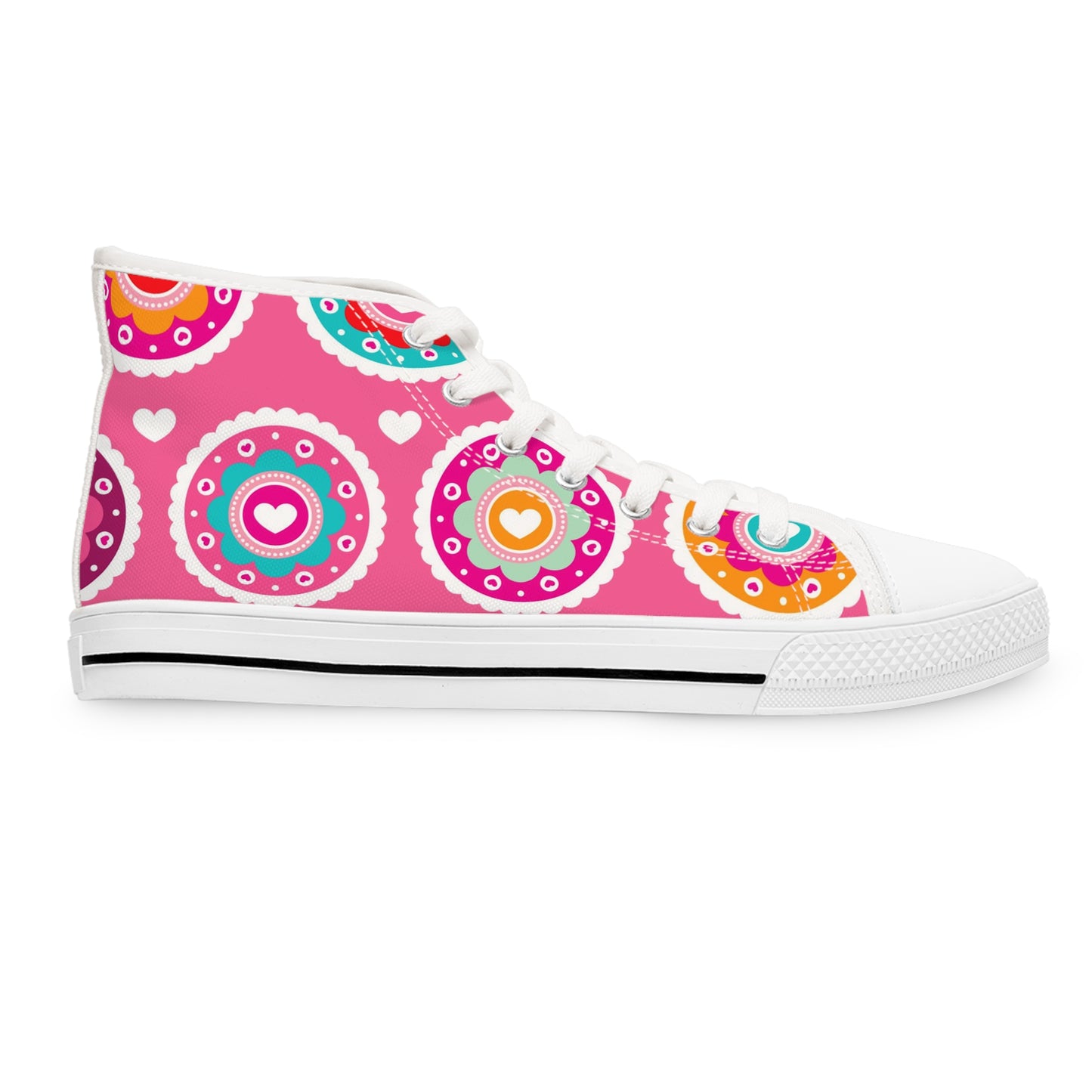 Women's High Top Sneakers(Pretty in Pink)