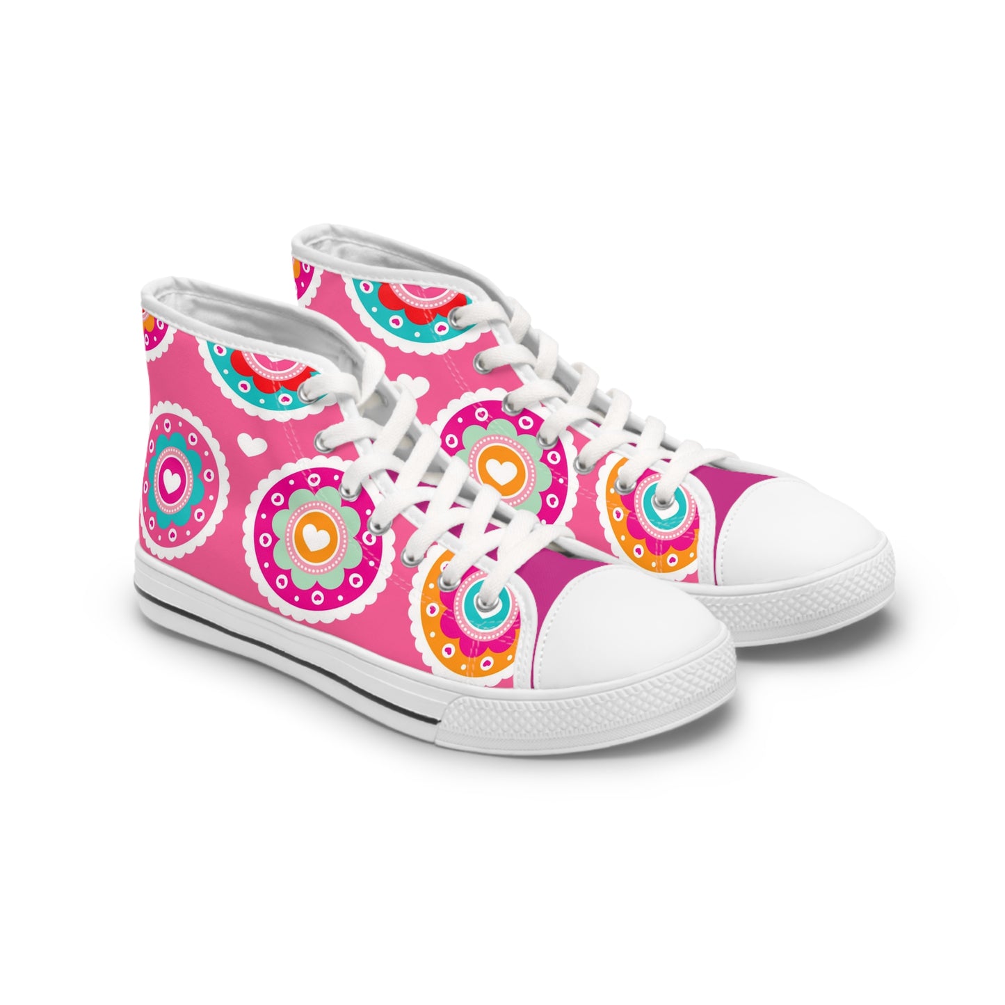 Women's High Top Sneakers(Pretty in Pink)