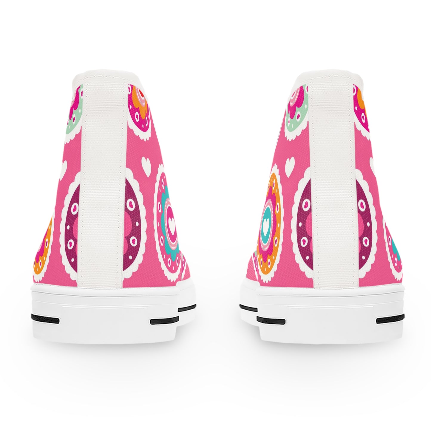 Women's High Top Sneakers(Pretty in Pink)