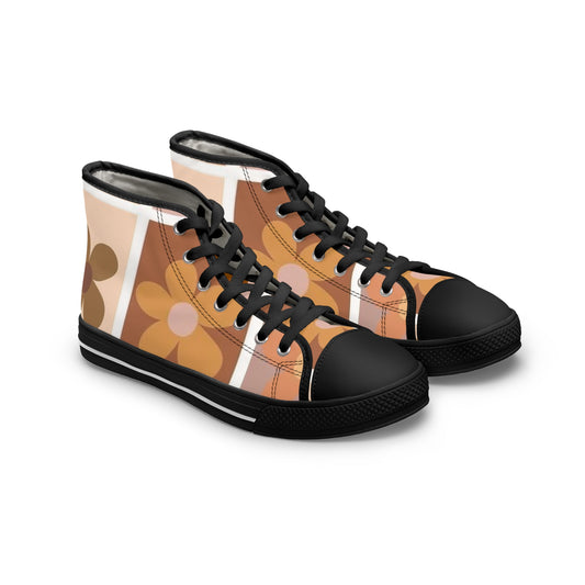 Women's High Top Sneakers(Retro Brown)