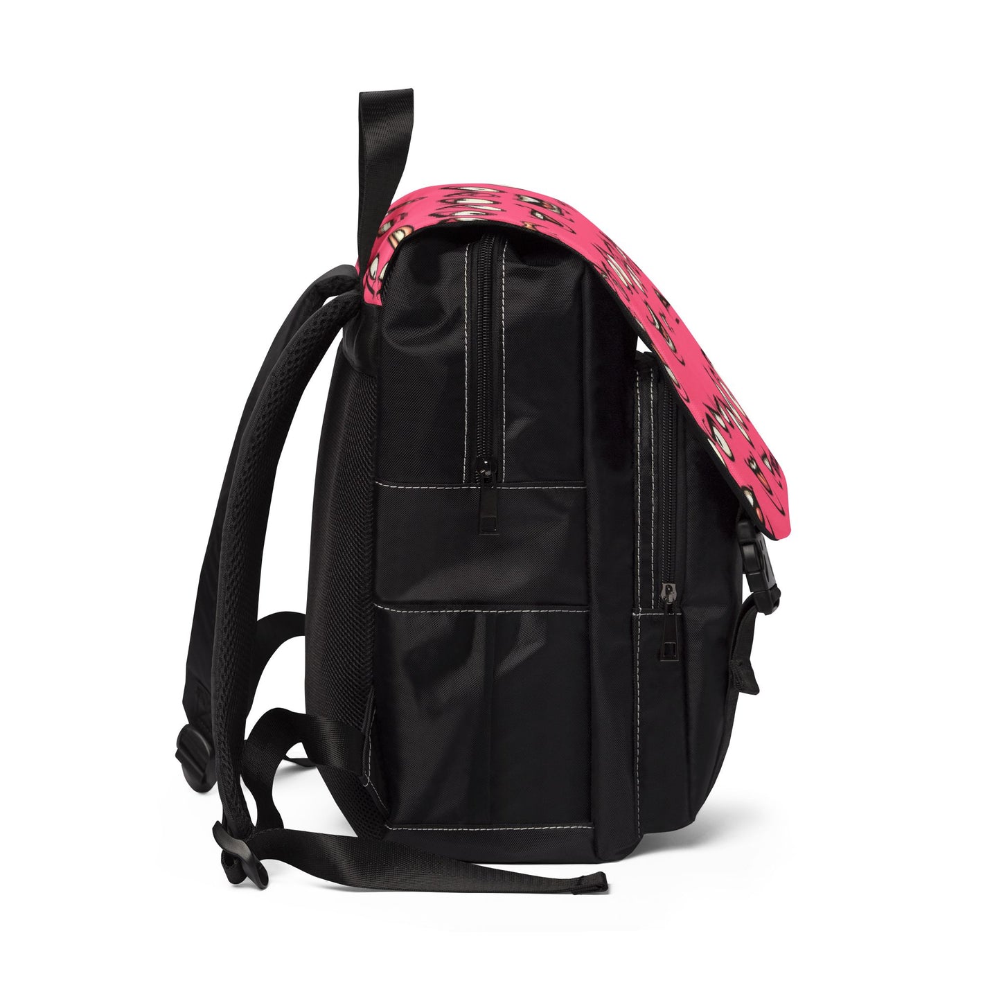 Unisex Casual Shoulder Backpack(Goofy Pink)