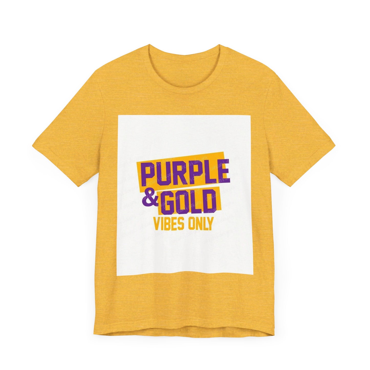 Unisex Jersey Short Sleeve Tee(Purple and Gold)