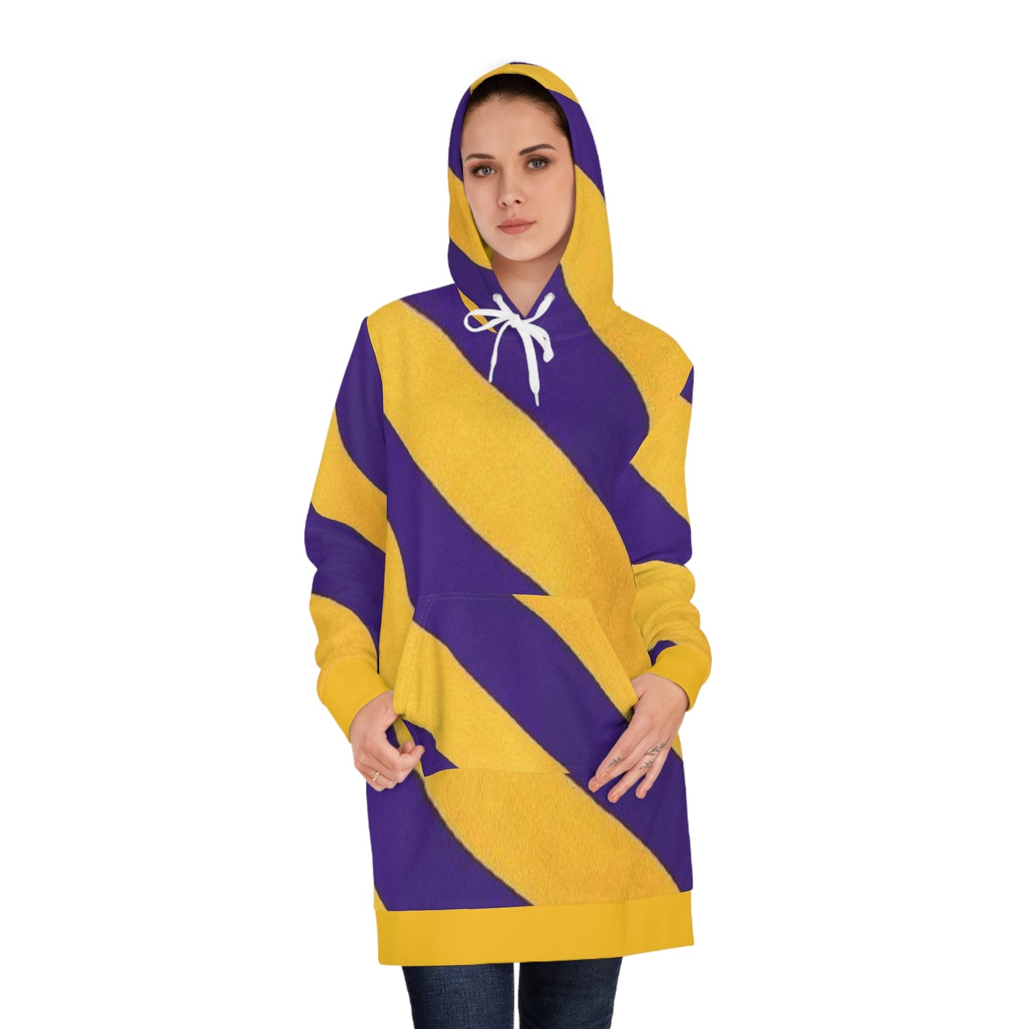 Women's Hoodie Dress (purple gold)