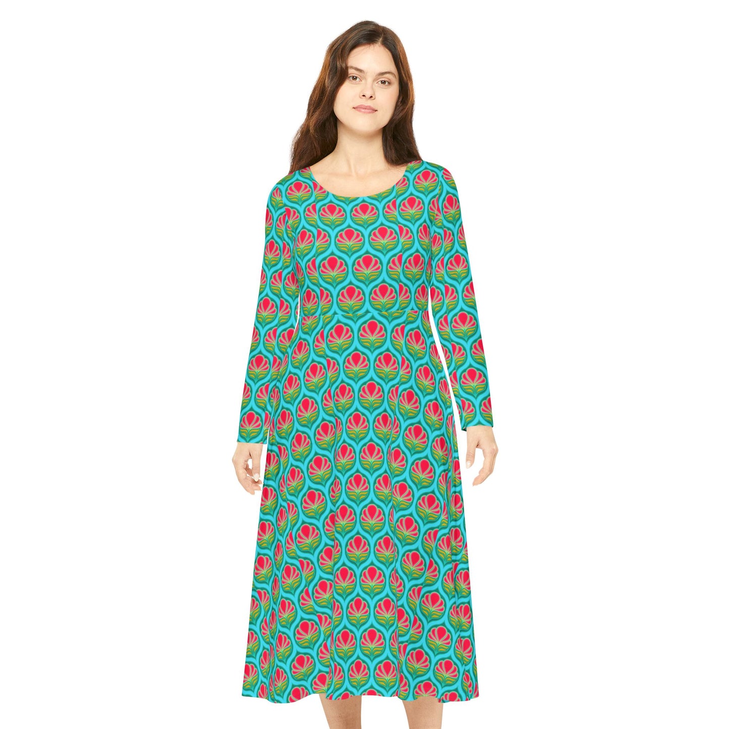 Women's Long Sleeve Dress (Hippie 21)