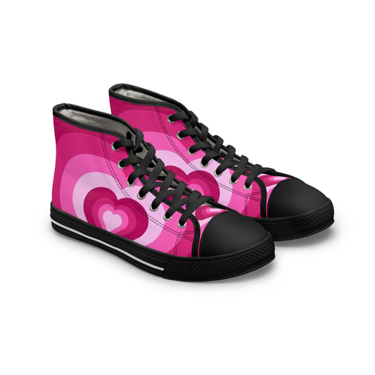 Women's High Top Sneakers(Pink Luv)