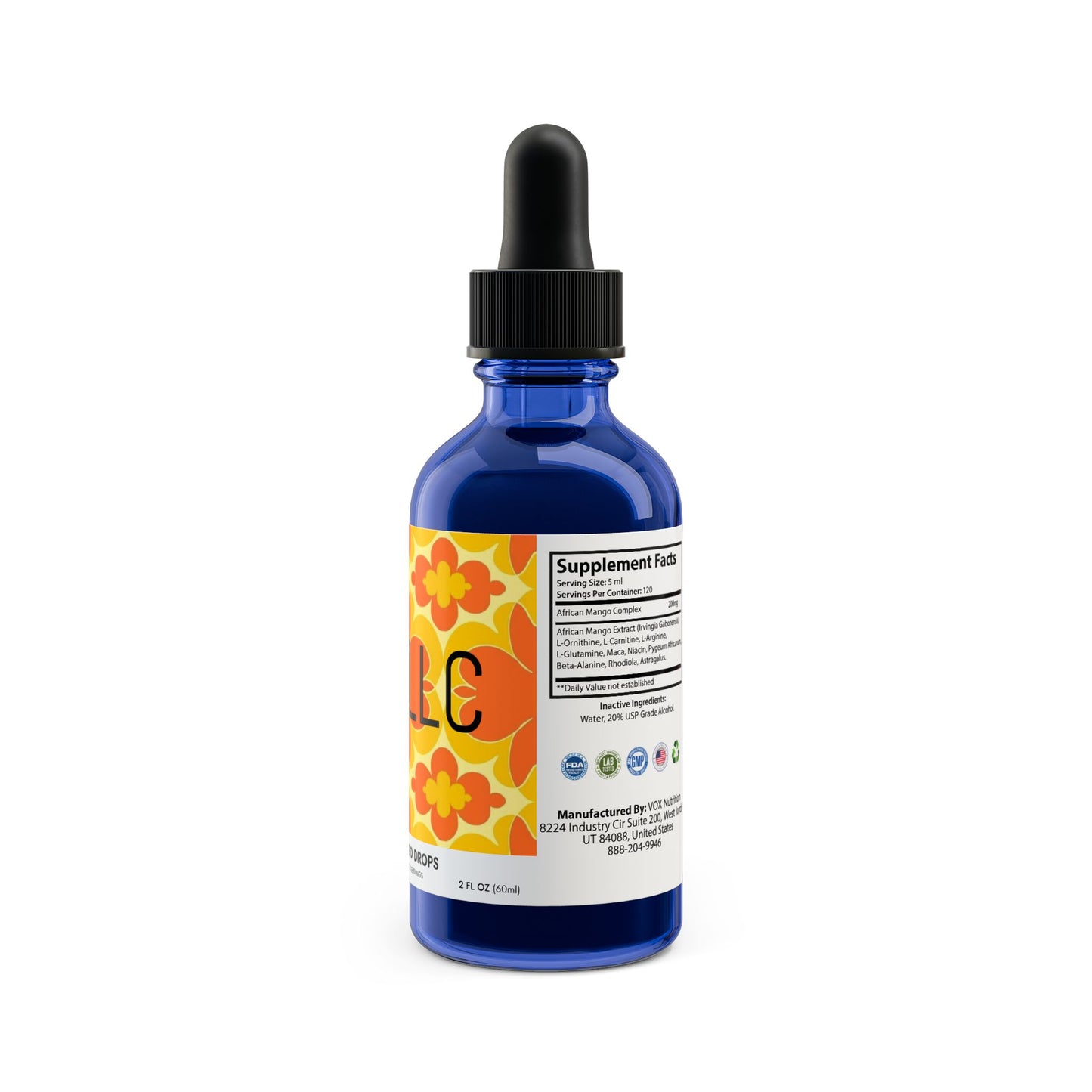 Be ye covered llc African Mango Drops Supplement (60ml, 2fl.oz)