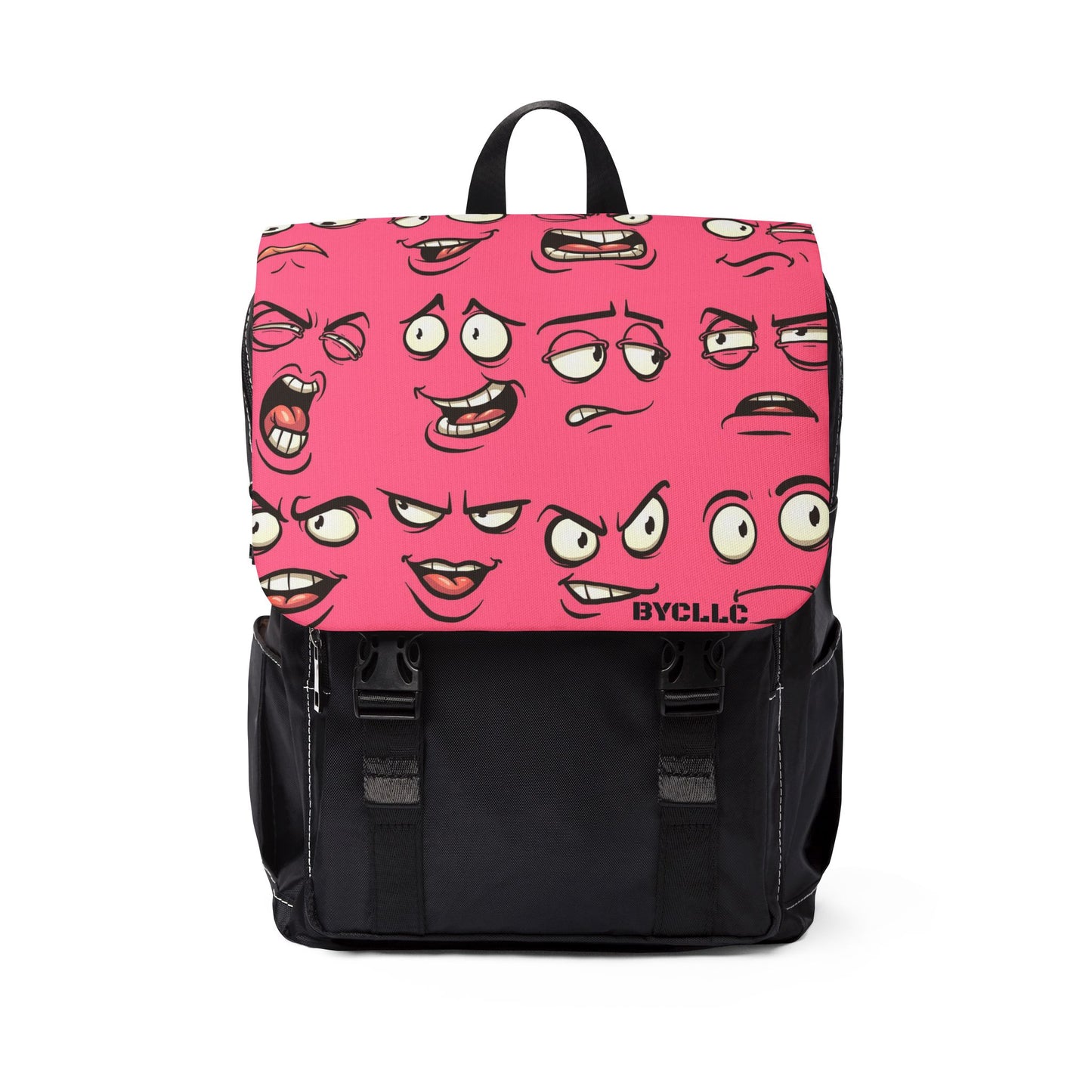 Unisex Casual Shoulder Backpack(Goofy Pink)