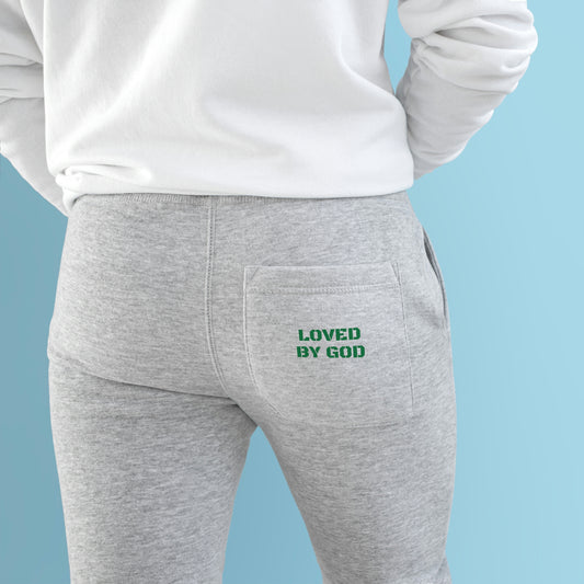 unisex Premium Fleece Joggers(Loved by God)